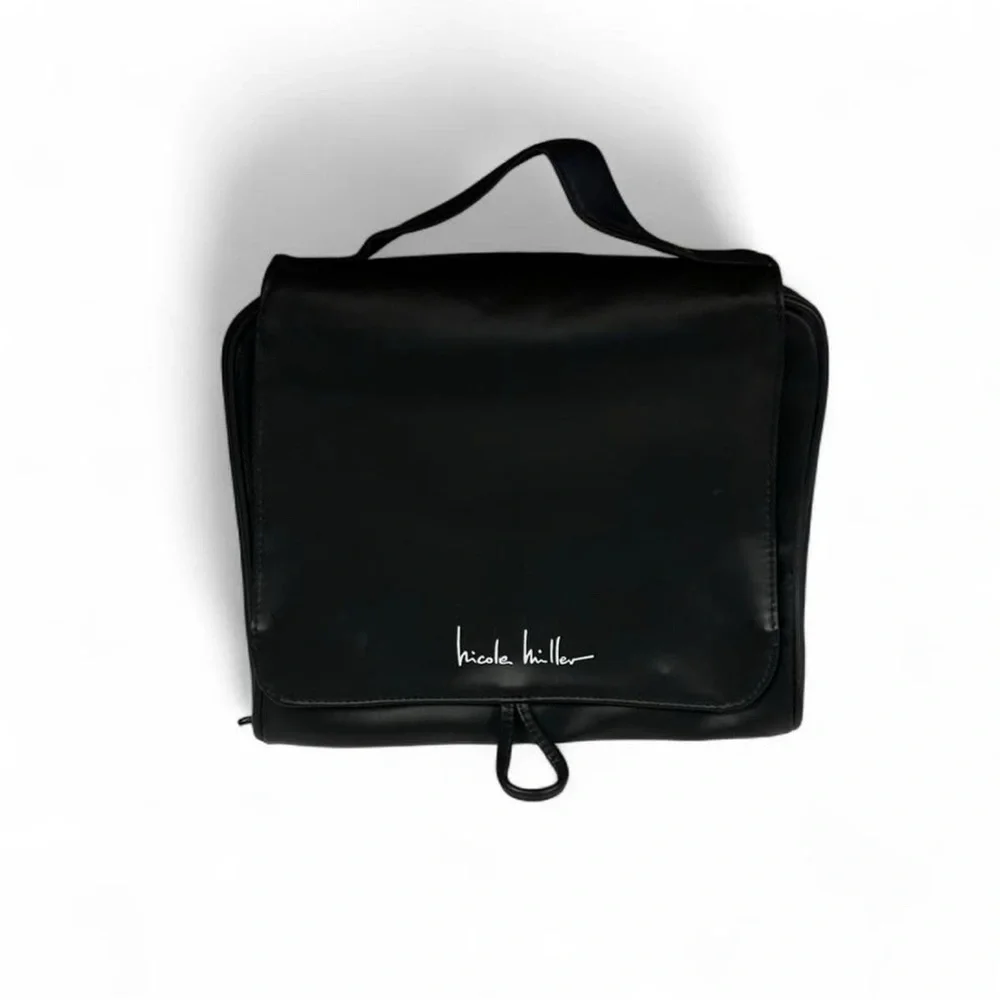 Nicole Miller Black Cosmetic Bag